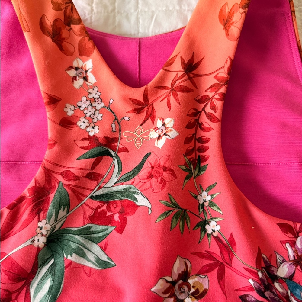 Johnny Was Pink and Orange Floral Tank Top - Picture 5 of 7